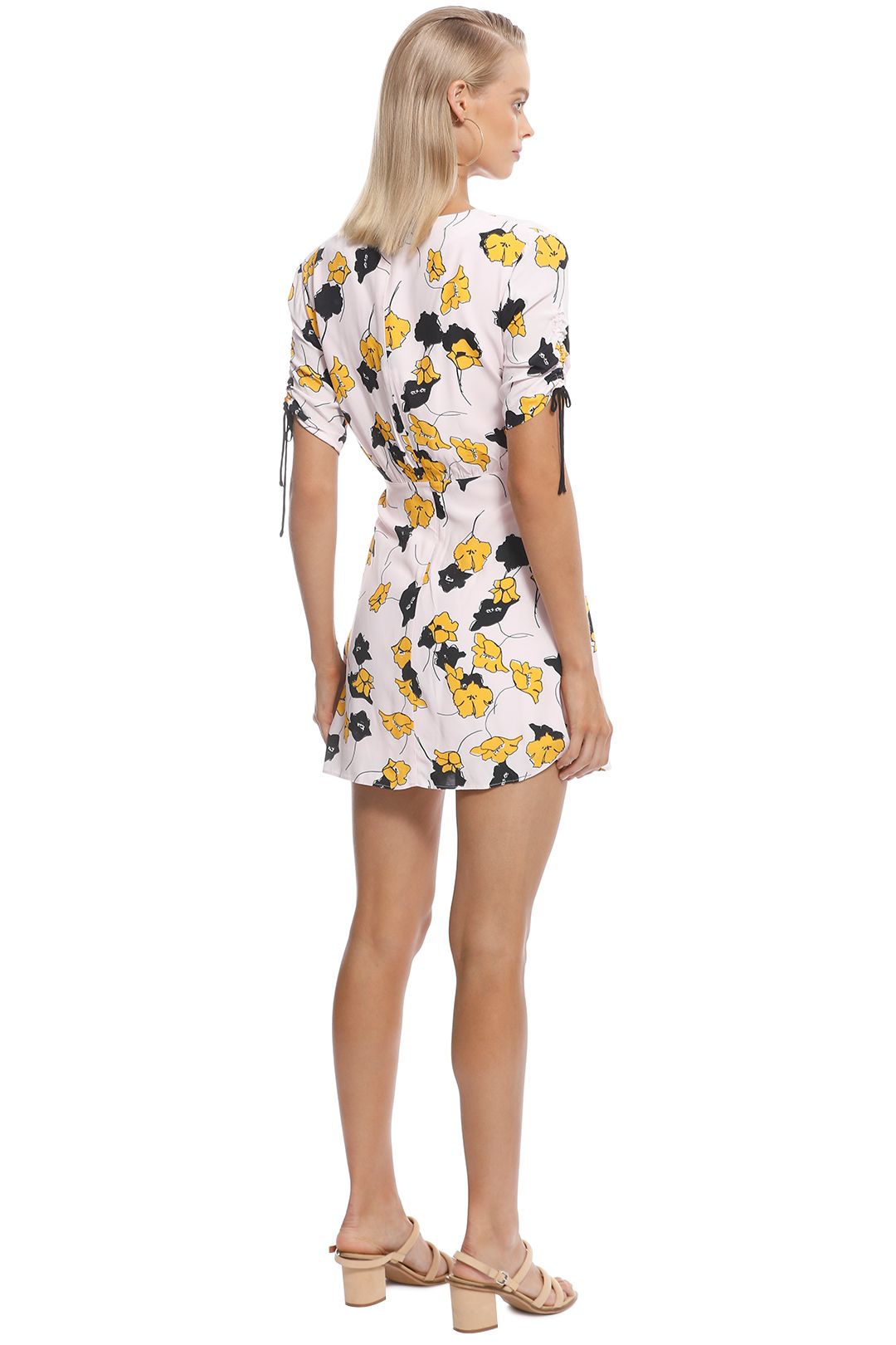 Vestire - Mira Mini Dress - Yellow Print - Back