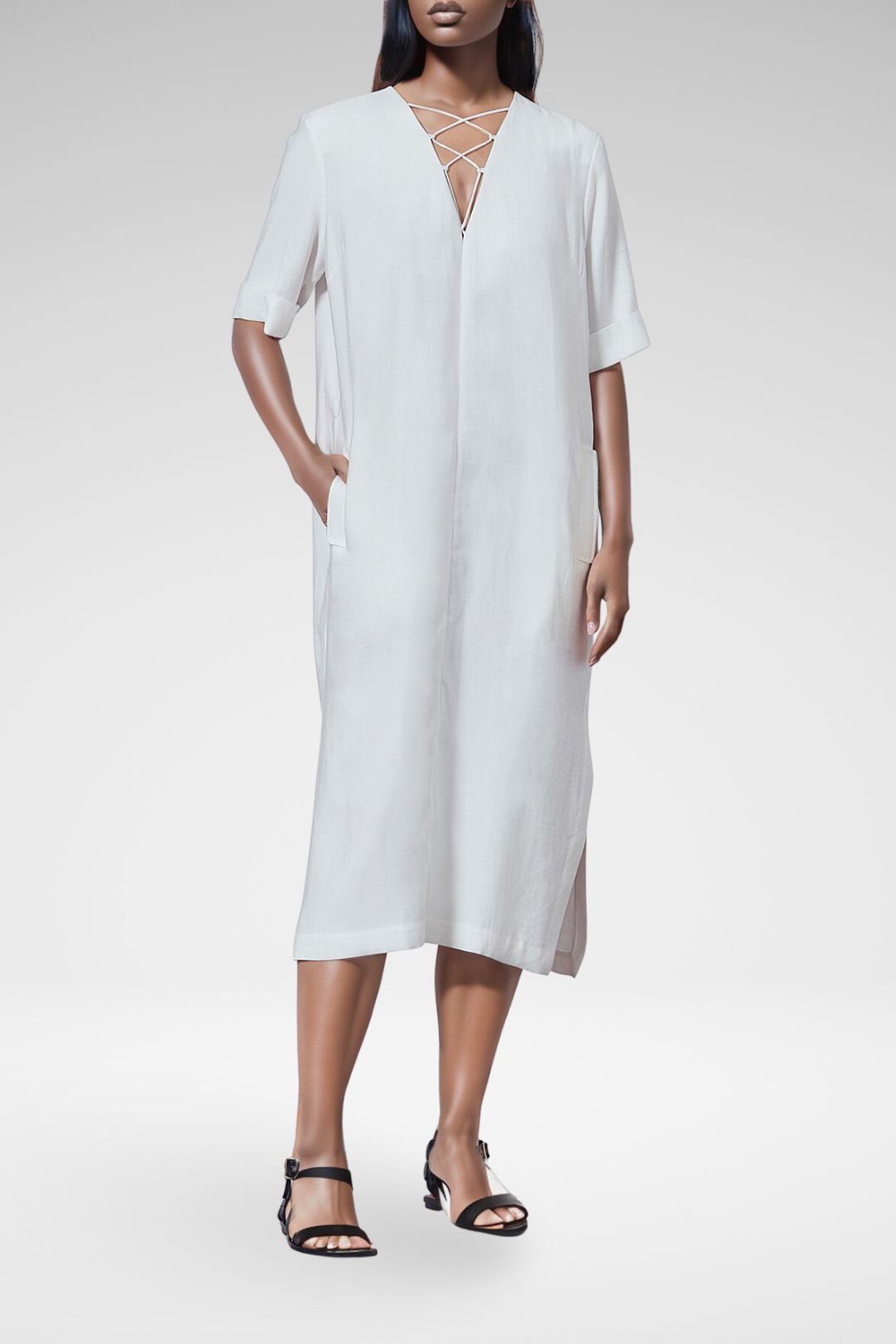 Hire Fontaine Dress in Ivory Viktoria Woods GlamCorner