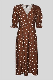 Vero Moda VMBecca 2/4 Button Dress Brown