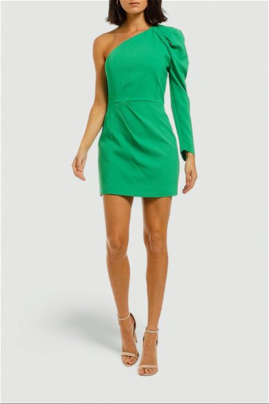 slim fit dress slacks Neon green mini dress with feathers detailing freeshipping main image 1
