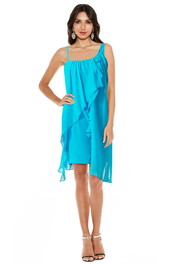  Wayne Cooper - Splice Asymmetric Dress - Blue - Front
