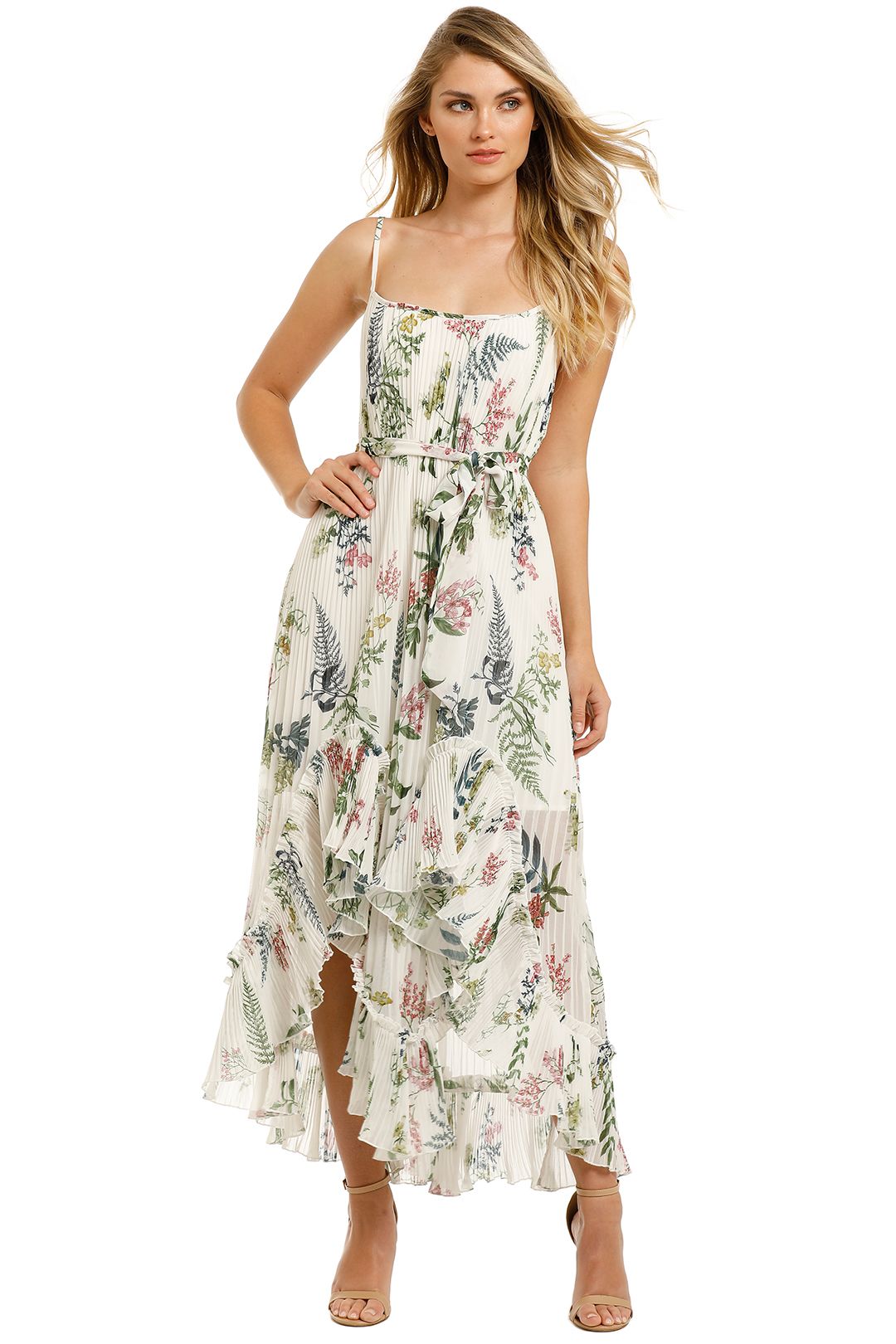 We-Are-Kindred-Frankie-Pleated-Dress-Ecru-Delphinum-Front