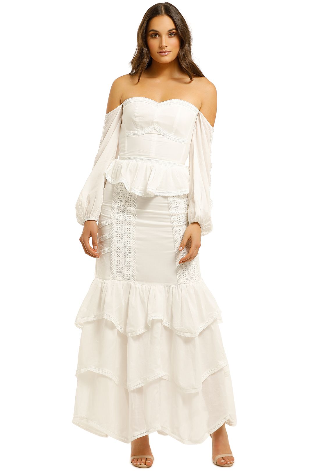 We-Are-Kindred-Sorrento-Bustier-Top-and-Skirt-Set-Ivory-Front