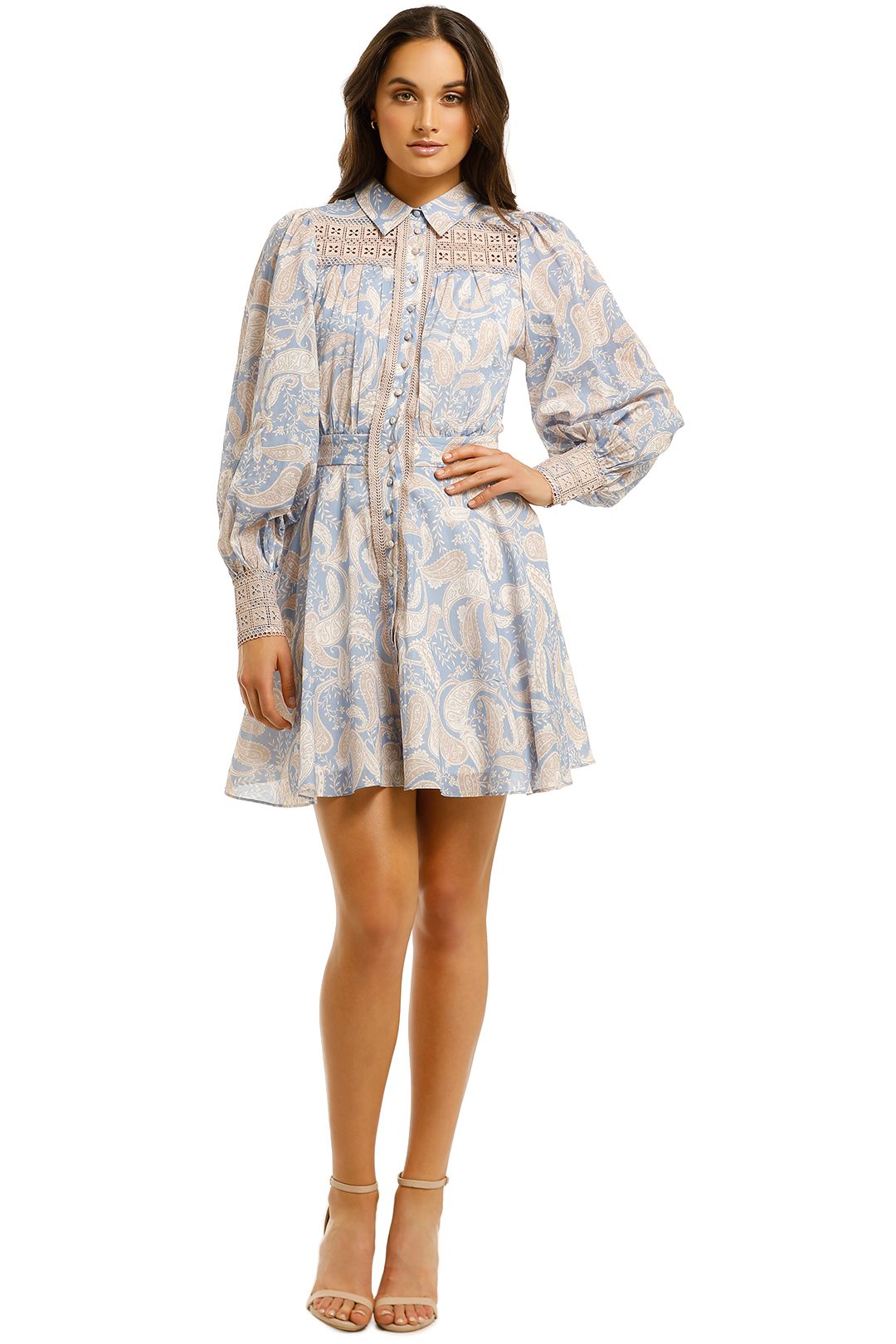 Zimmermann lavish cheap flare sleeve playsuit