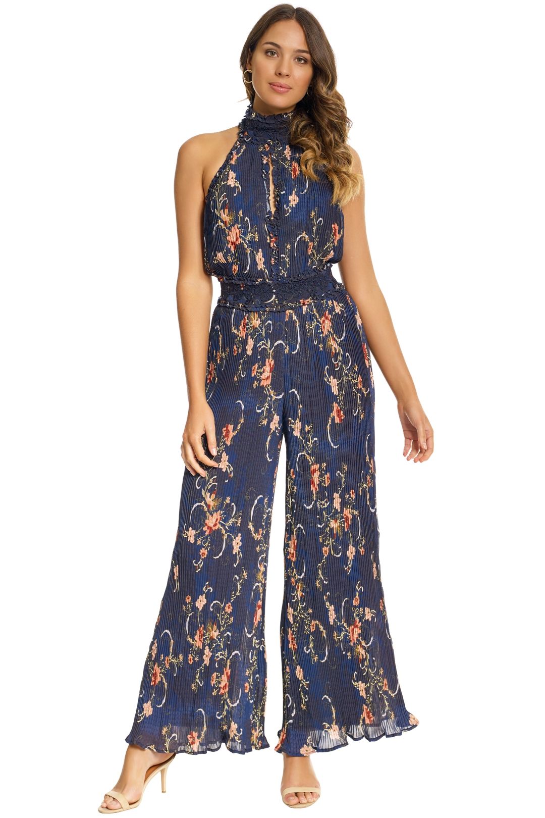 We Are Kindred - Adele Pleated Jumpsuit - Midnight - Front