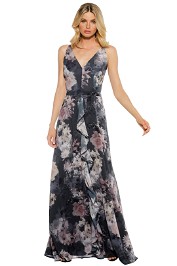 We Are Kindred - Alanah Bow Back Maxi - Floral Blue - Front