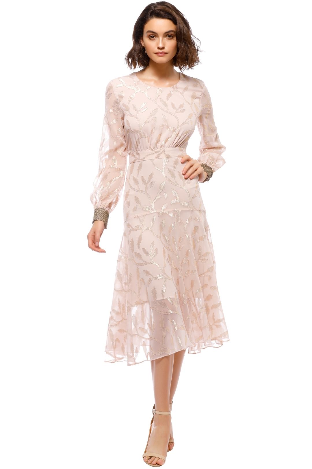 We Are Kindred - Luella Leaf Dress - Pastel Pink - Front