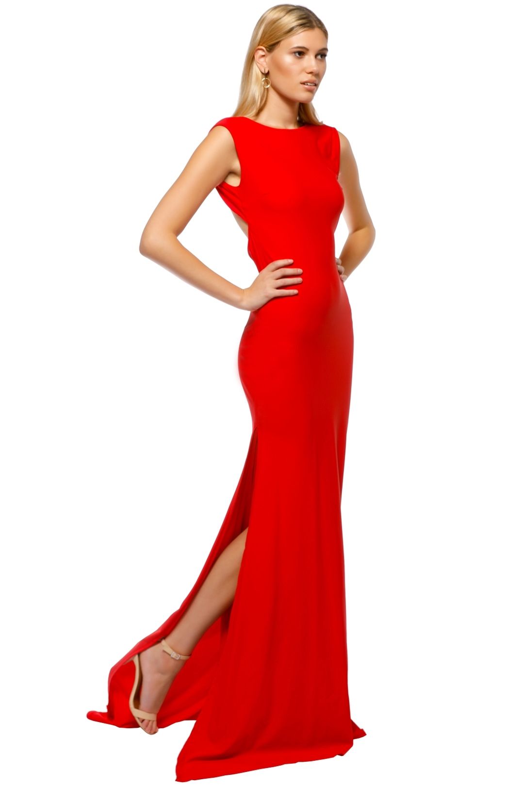When Freddie Met Lilly - Anastasia Gown - Red - Side