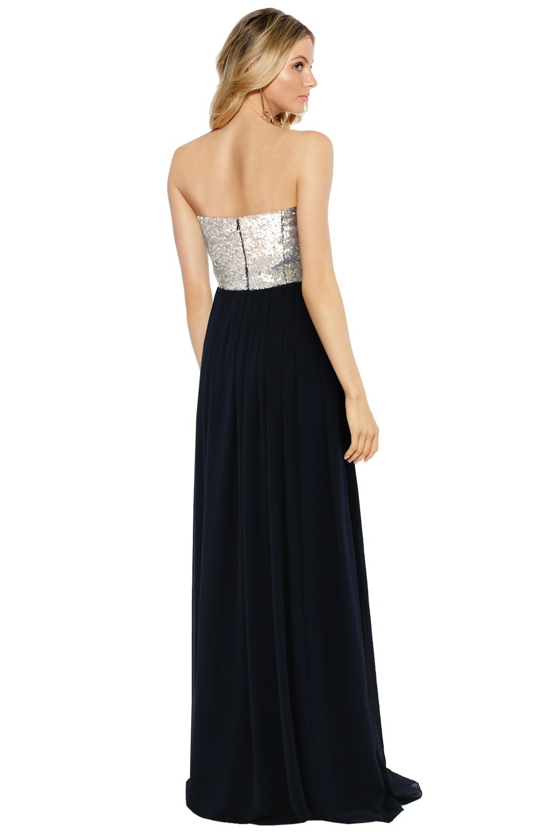 When Freddie Met Lilly - Susannah Sequin Gown - Navy Silver - Back