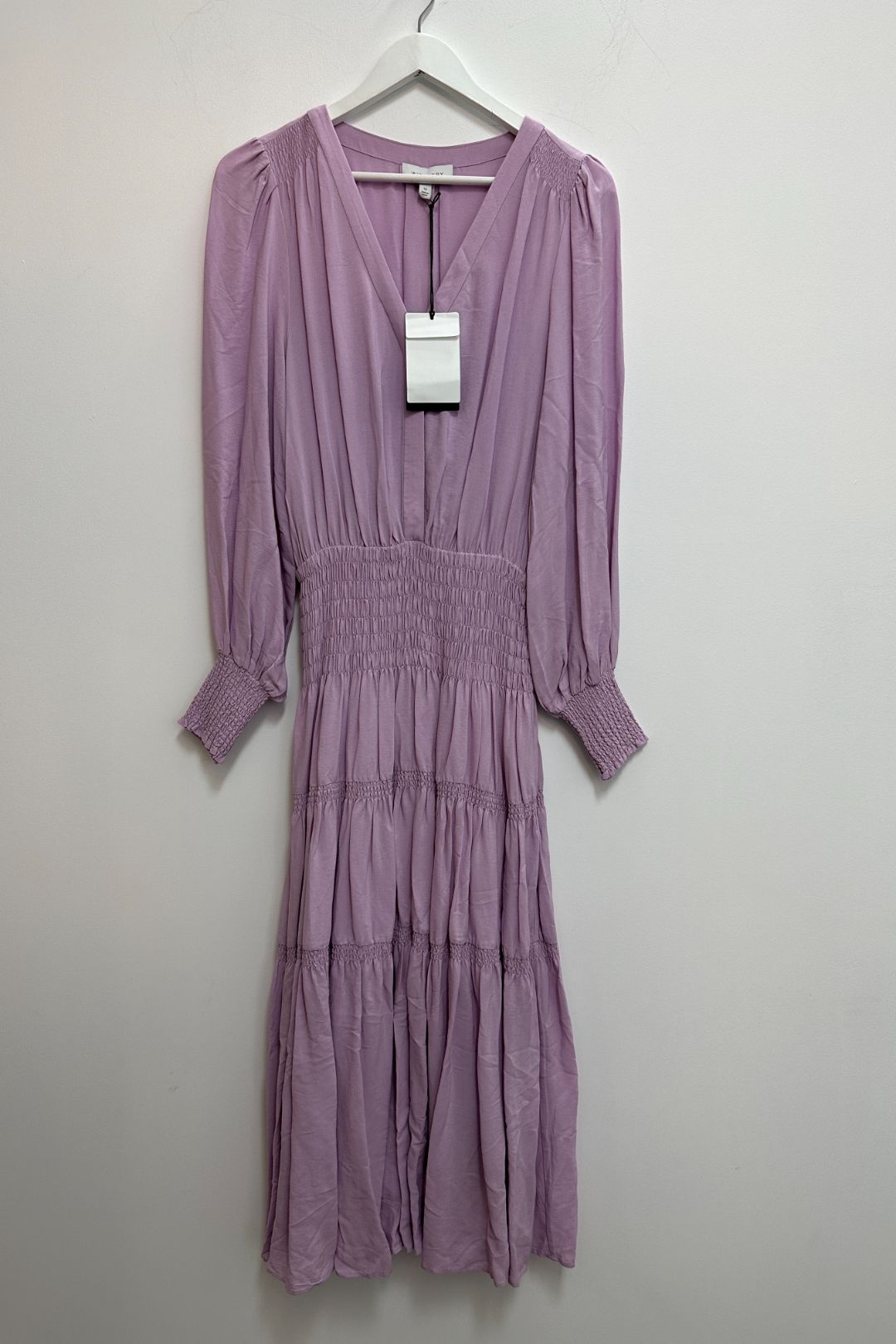 Whirred Shirt Dress in Light Purple 