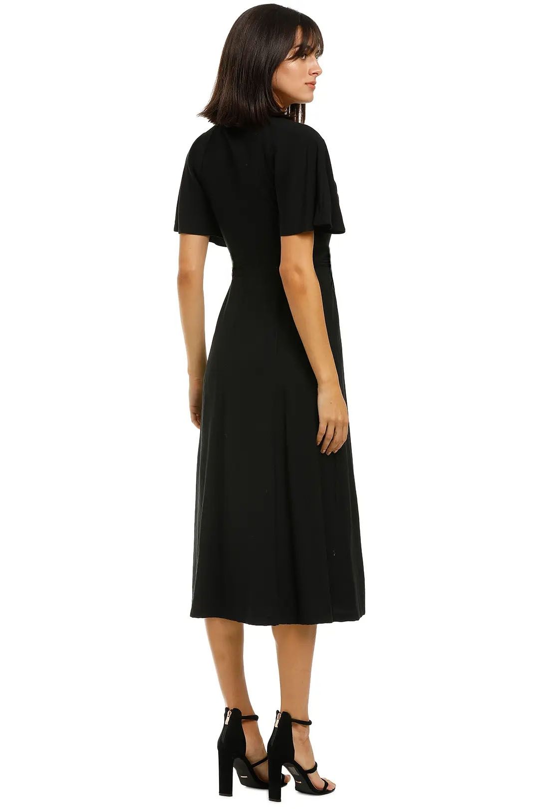 Anita Frill Sleeve Dress in Black by Whistles for Hire GlamCorner