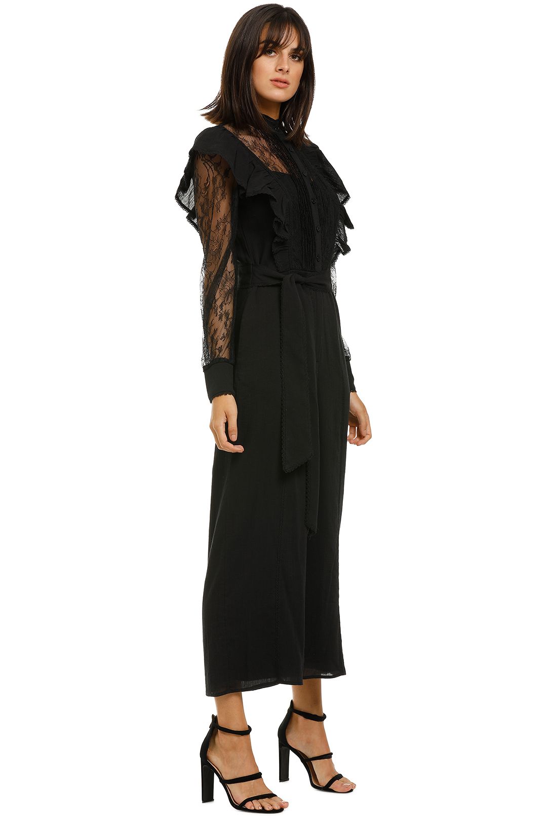 Whistles-Mixed-Lace-Frill-Jumpsuit-Black-Side