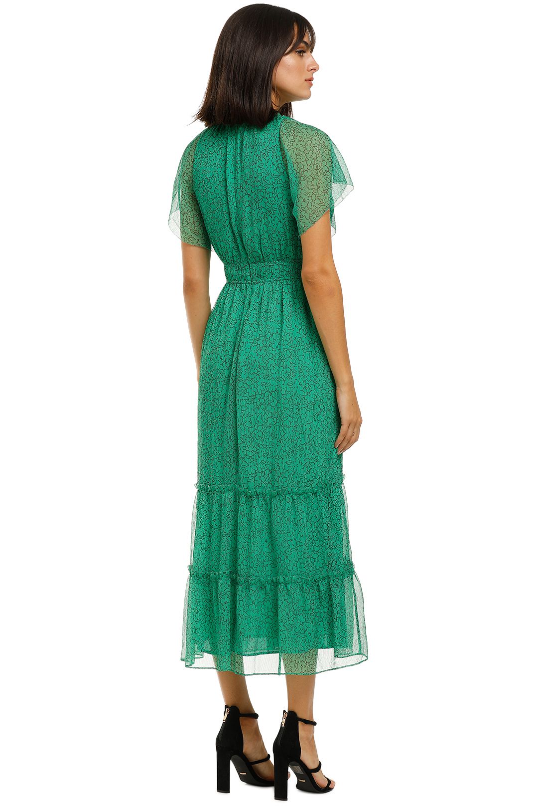 green emerald velvet dress Green 1930s Twisted Sequin Mesh Dress