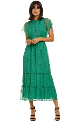 knee length dresses for ladies Whistles Silk Dress with Lace Panels Burgundy with Green Flowers UK 14 –  Ava & Iva