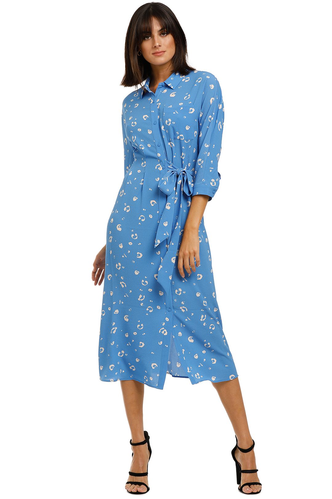 Whistles blue outlet polka dot dress