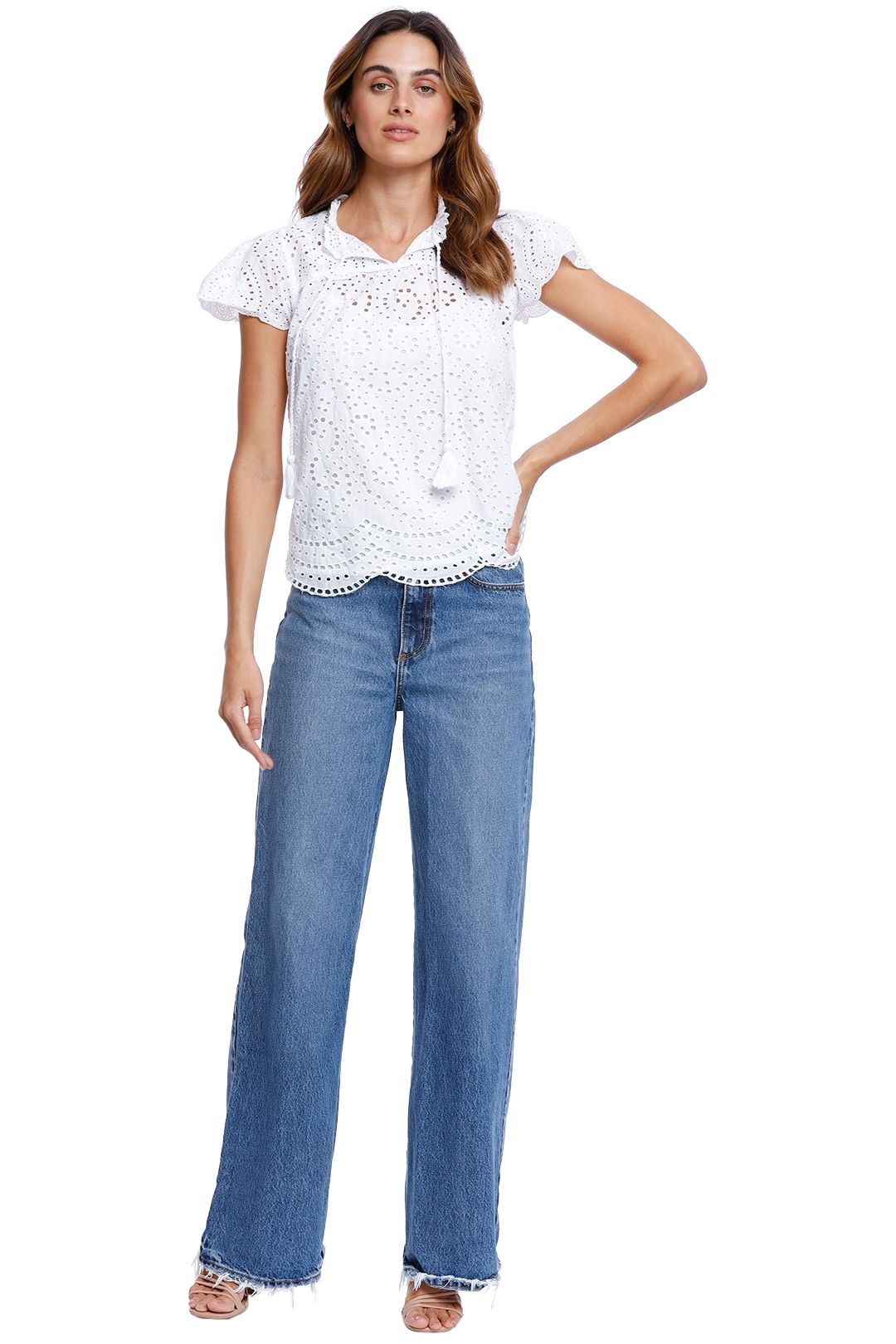 Whistles Bonnie Broderie Blouse