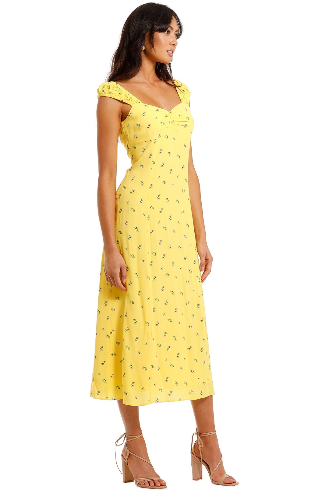Whistles Forget Me Not Dress Yellow Floral