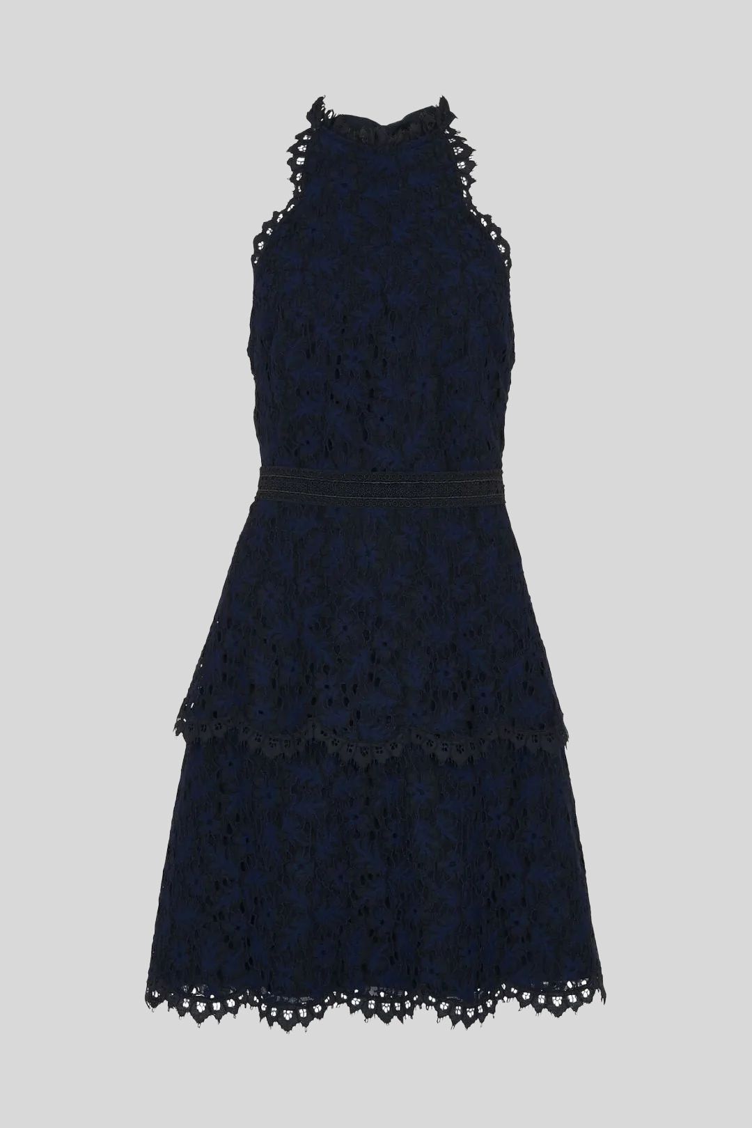 Buy Halter Neck Talie Navy Lace Dress | Whistles | GlamCorner