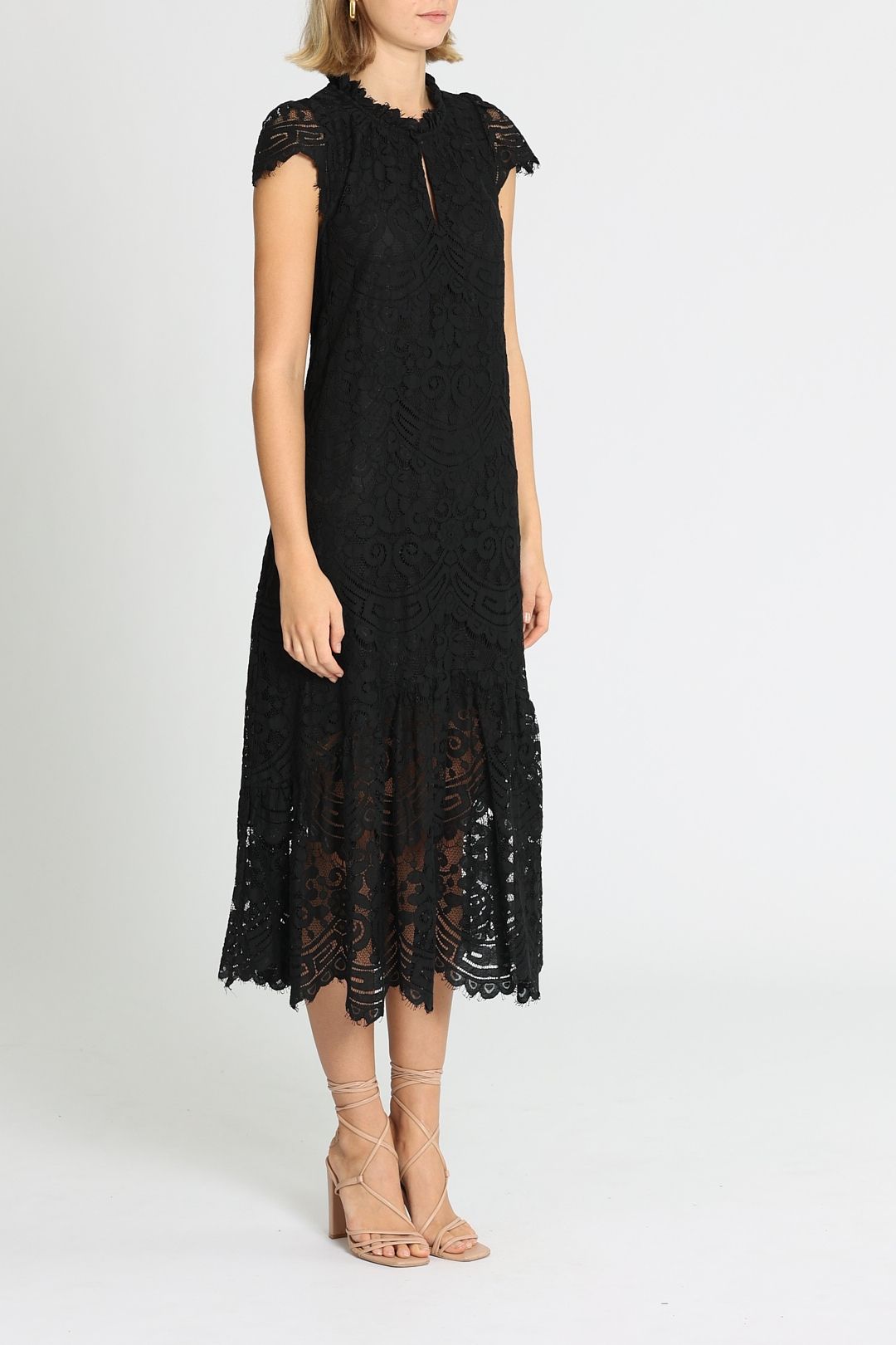 Hire Lace Trapeze Dress Whistles GlamCorner