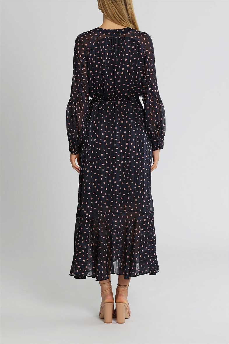 Whistles stripe wrap dress store