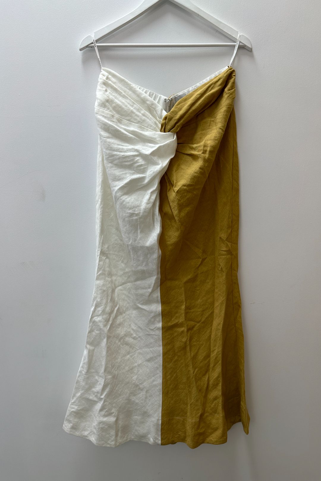 Sheike White and Beige High Hopes Linen Skirt