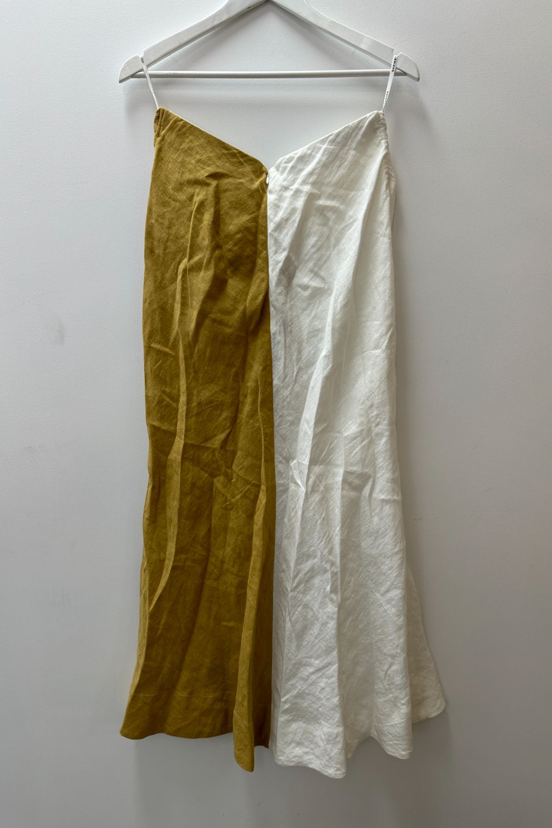 Sheike White and Beige High Hopes Linen Skirt