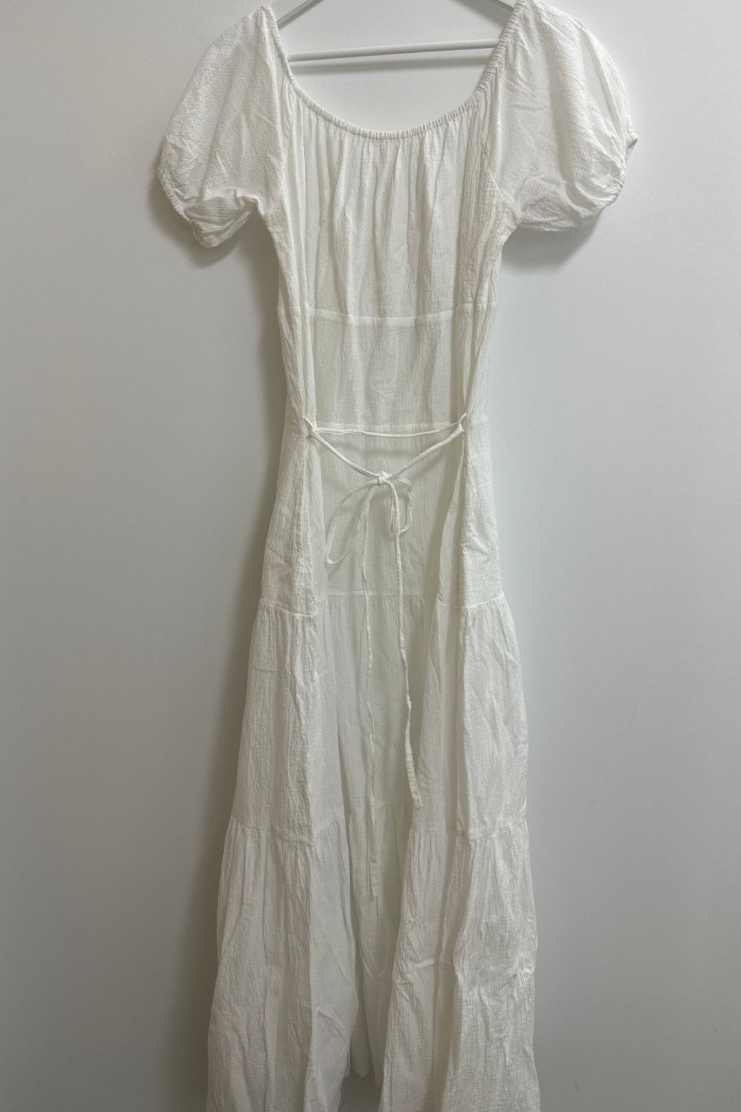 UNIK by us White Puff Sleeve Maxi Dress