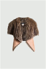 Decjuba Wild Side Faux Fur Vest in Brown