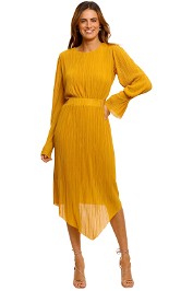 Willow Pleat Cut Away Dress Zest