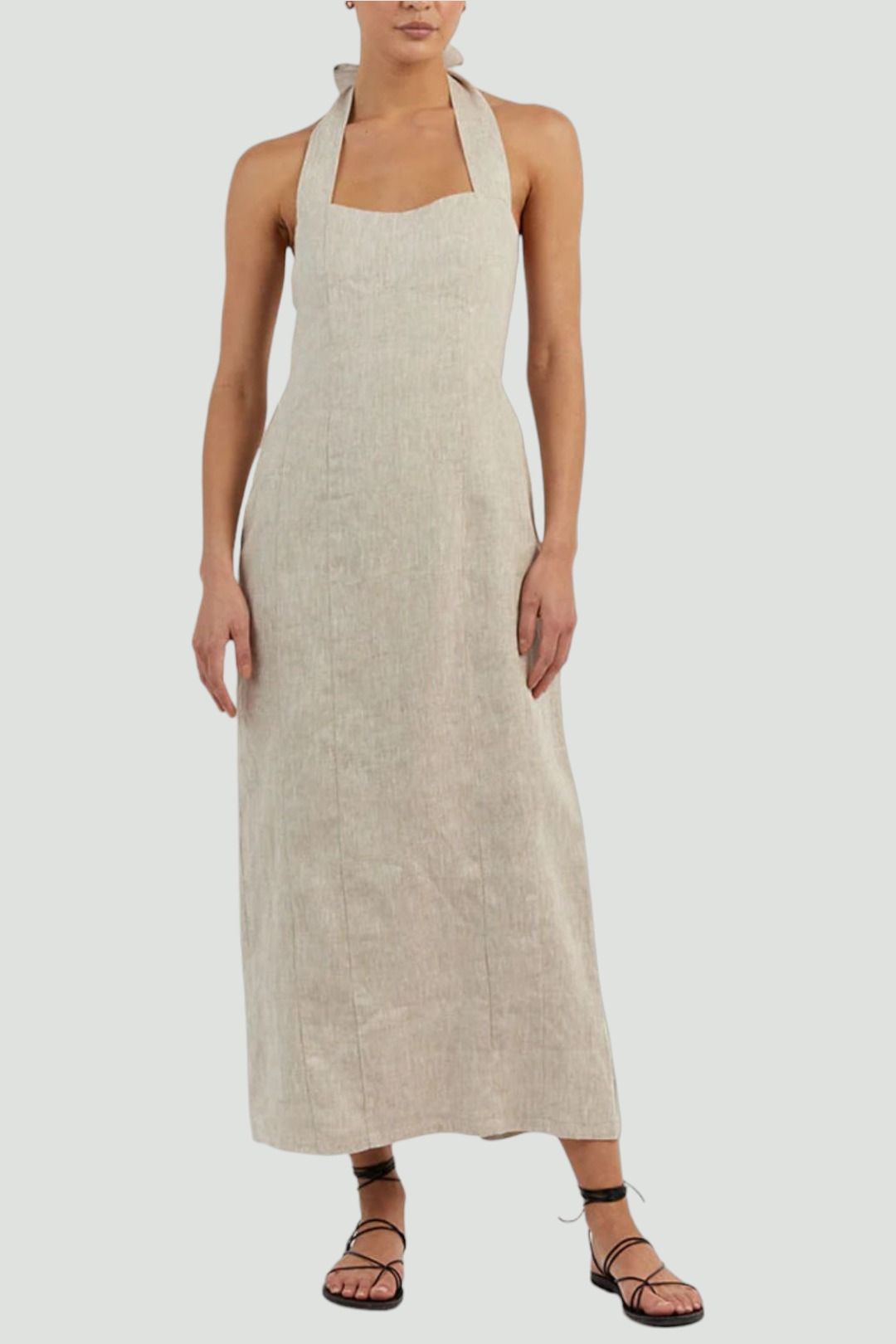 Dishh - Willow Sleeveless Linen Dress in Natural