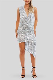 Winona Chroma Sash Dress silver
