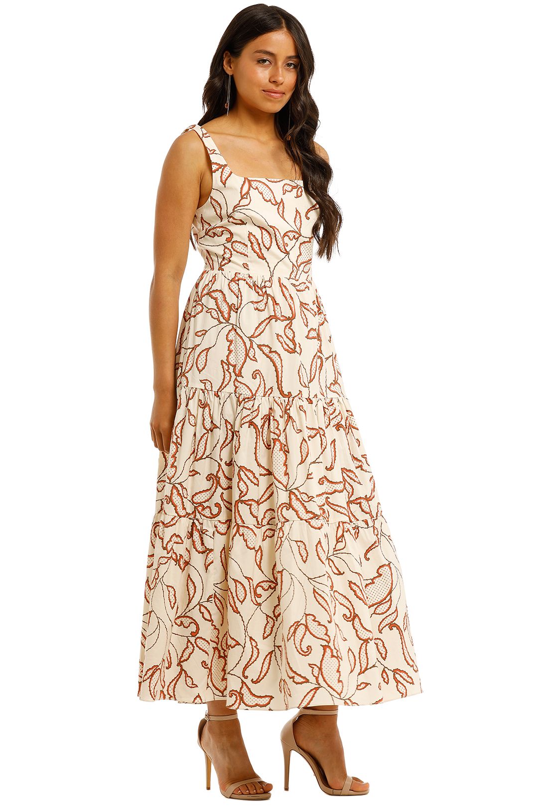 floral applique fit and flare dress Chiffon Asymmetric Tiered Maxi Dress – Layered Chiffon Abaya