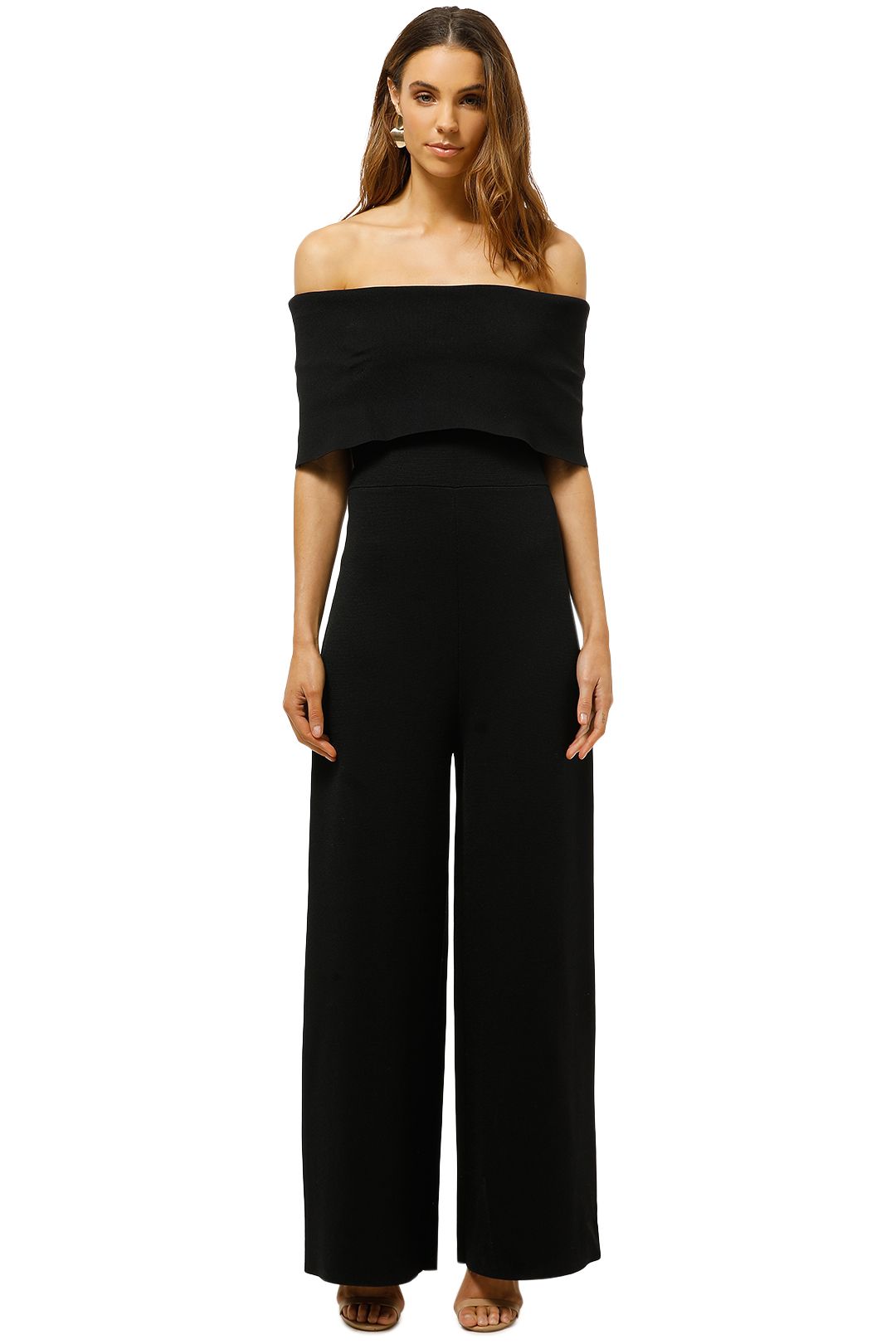 Witchery-Fold-Over-Knit-Jumpsuit-Black-Front