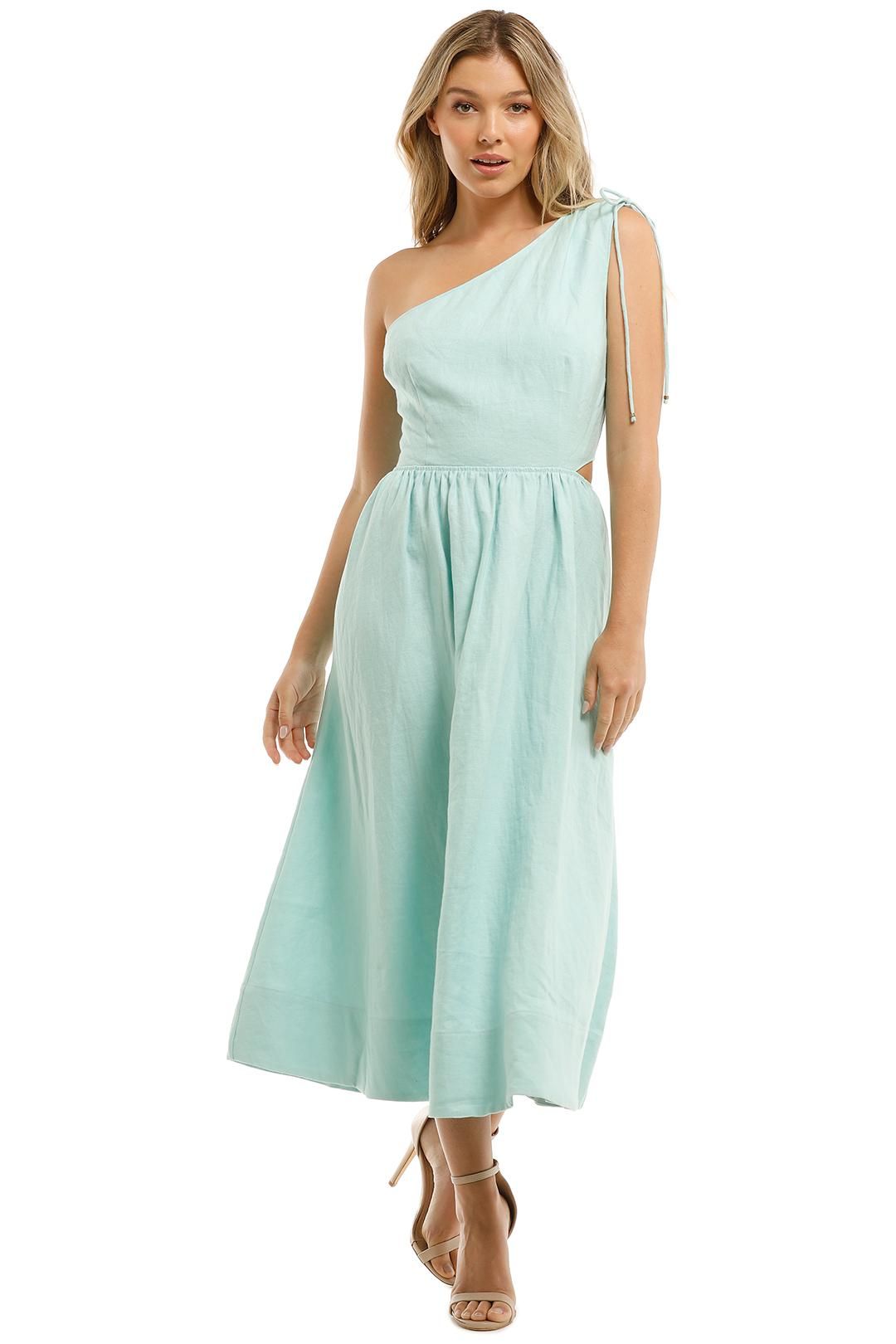 Asymmetric Cutout Dress in Cool Mint by Witchery for Hire GlamCorner