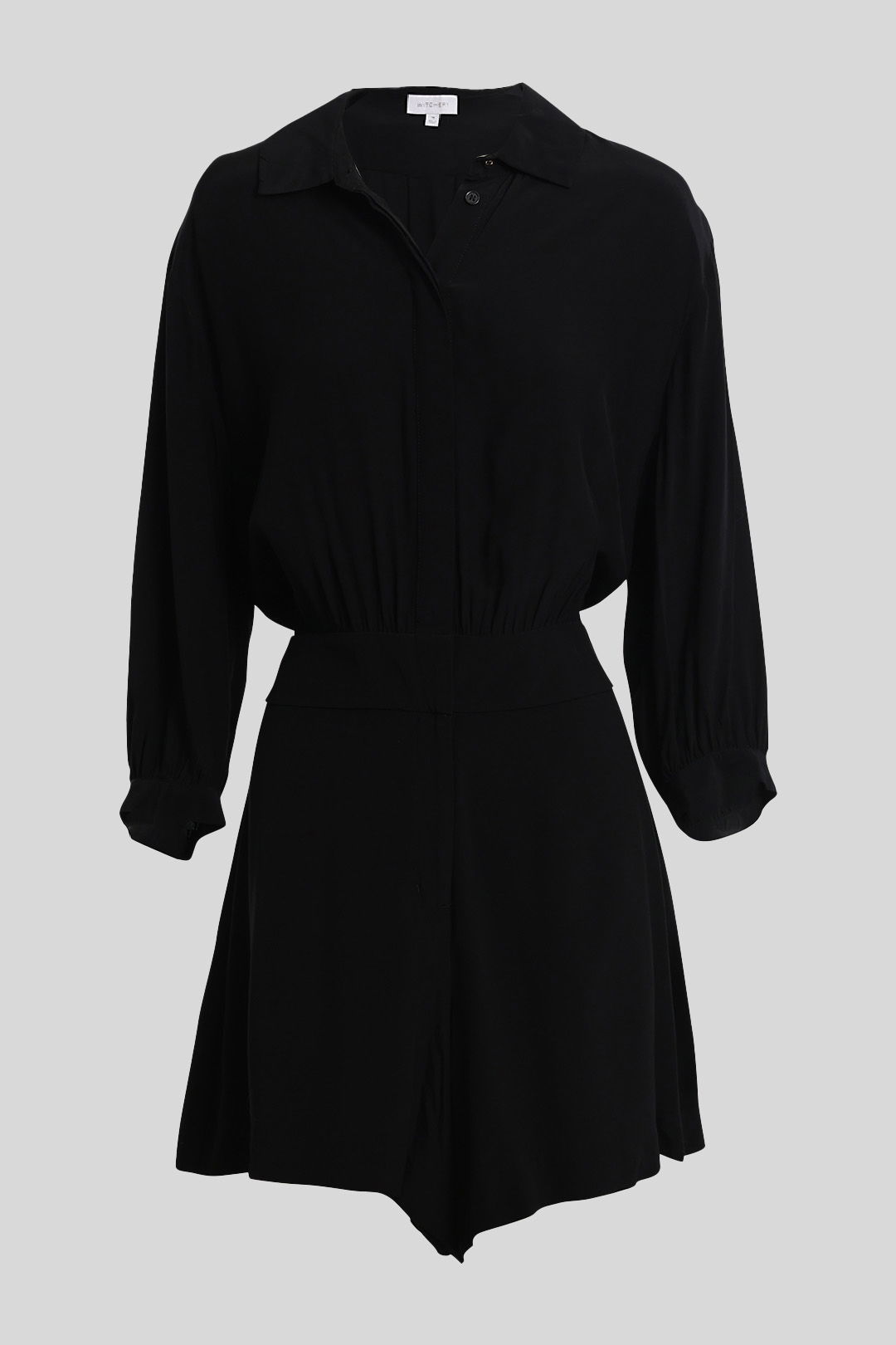 Witchery - Black Collared Relaxed Fit Playsuit
