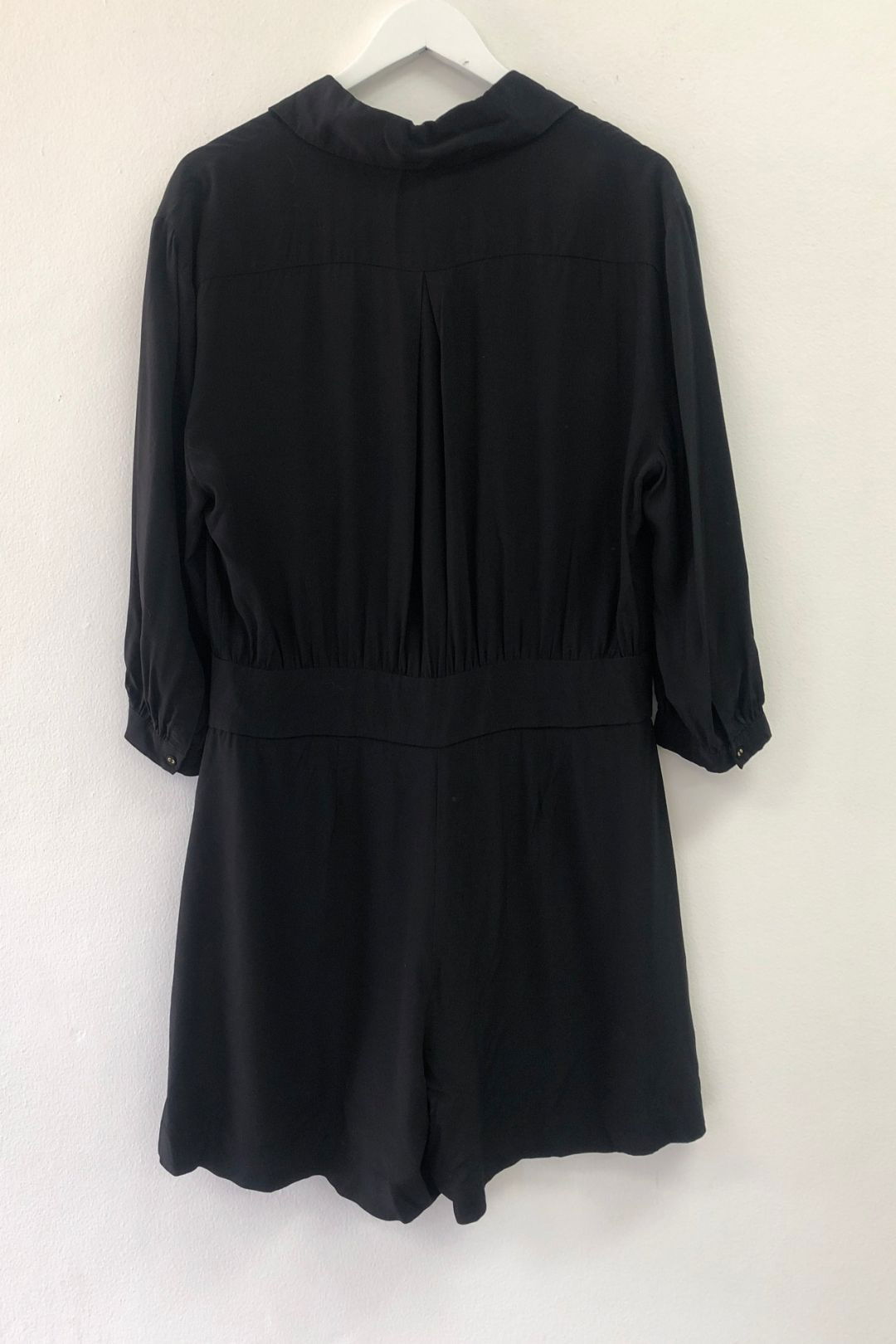 Witchery - Black Collared Relaxed Fit Playsuit
