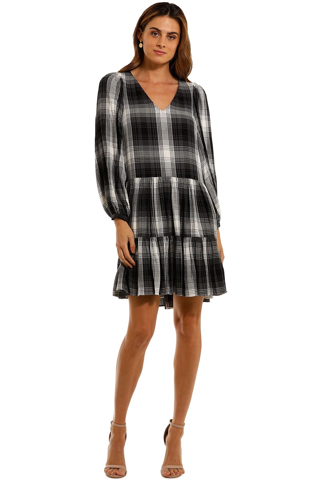 Witchery Check Tiered Dress mini