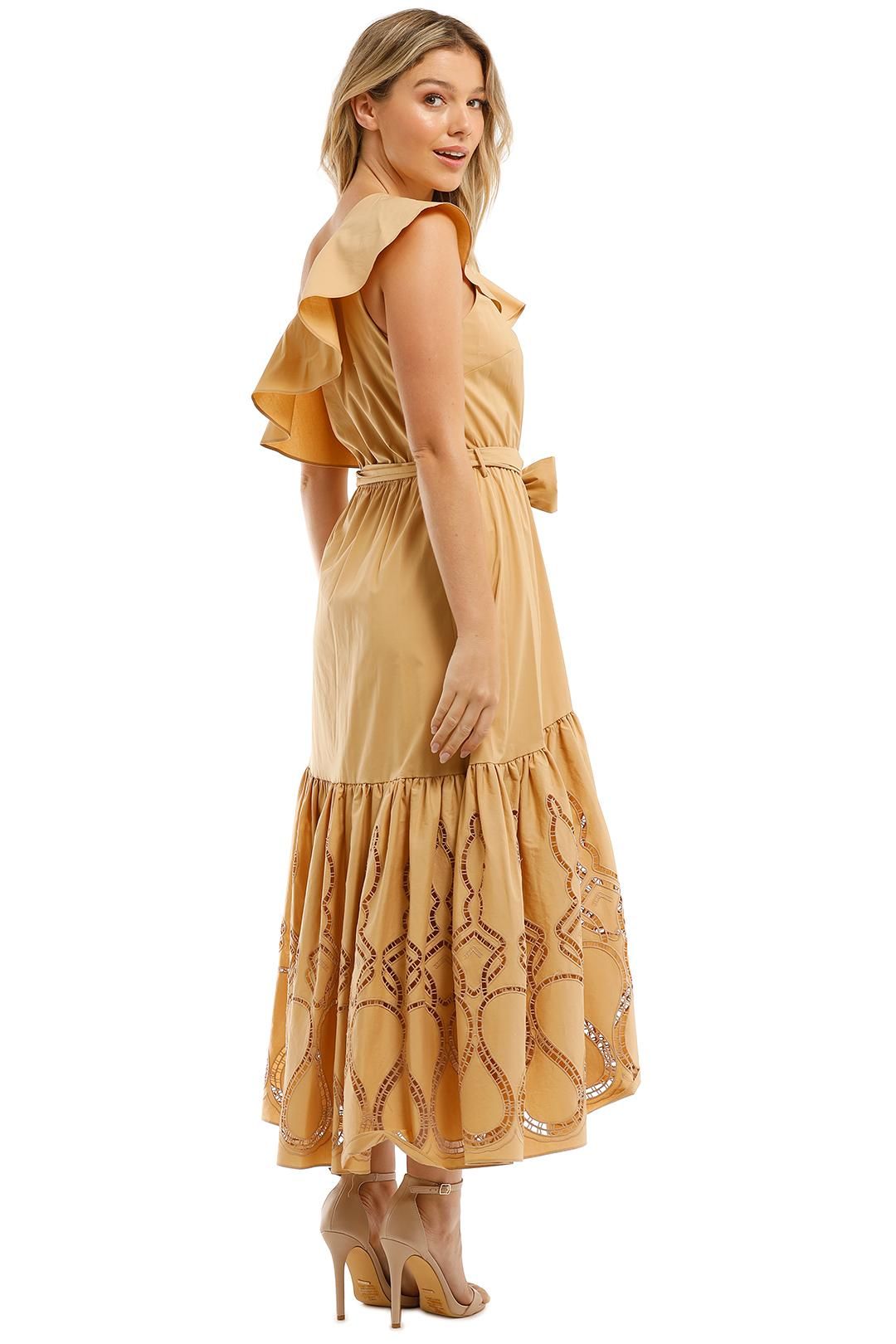 One shoulder sale embroidered dress