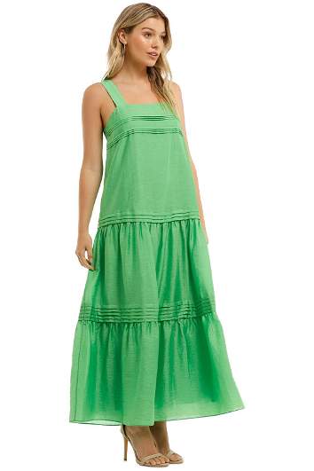 Pintuck Maxi Dress in Jewel Green by Witchery for Hire | GlamCorner
