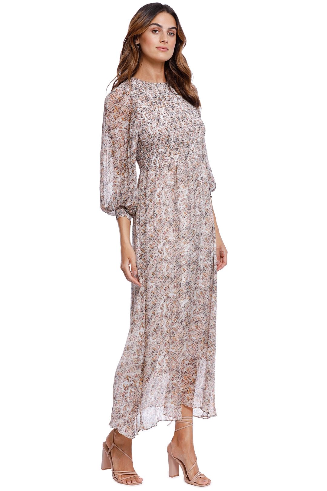 Hire Print Shirred Bodice Dress Witchery GlamCorner