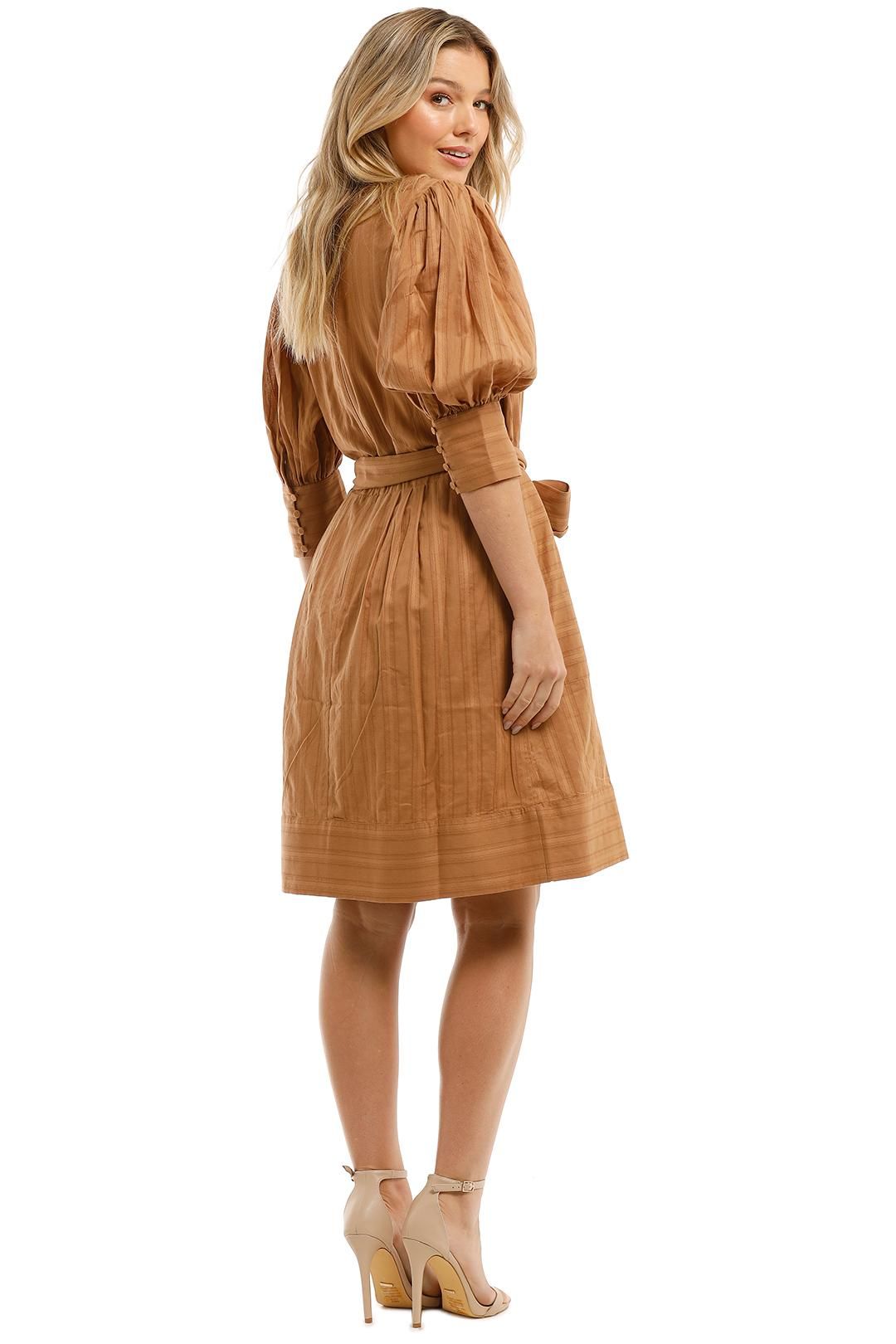 Texture Cotton Mini Dress in Fudge by Witchery for Hire GlamCorner