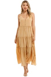 Witchery Tiered Button Front Maxi Dress Sesame