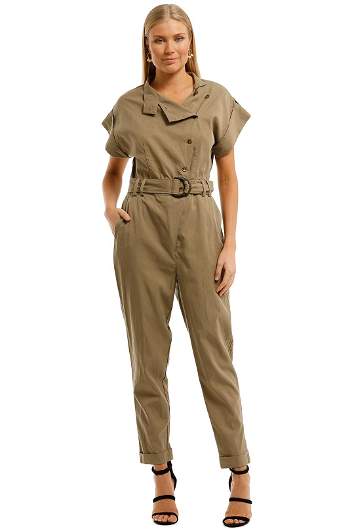 Utility Jumpsuit in Pale Khaki Green by Witchery for Hire GlamCorner