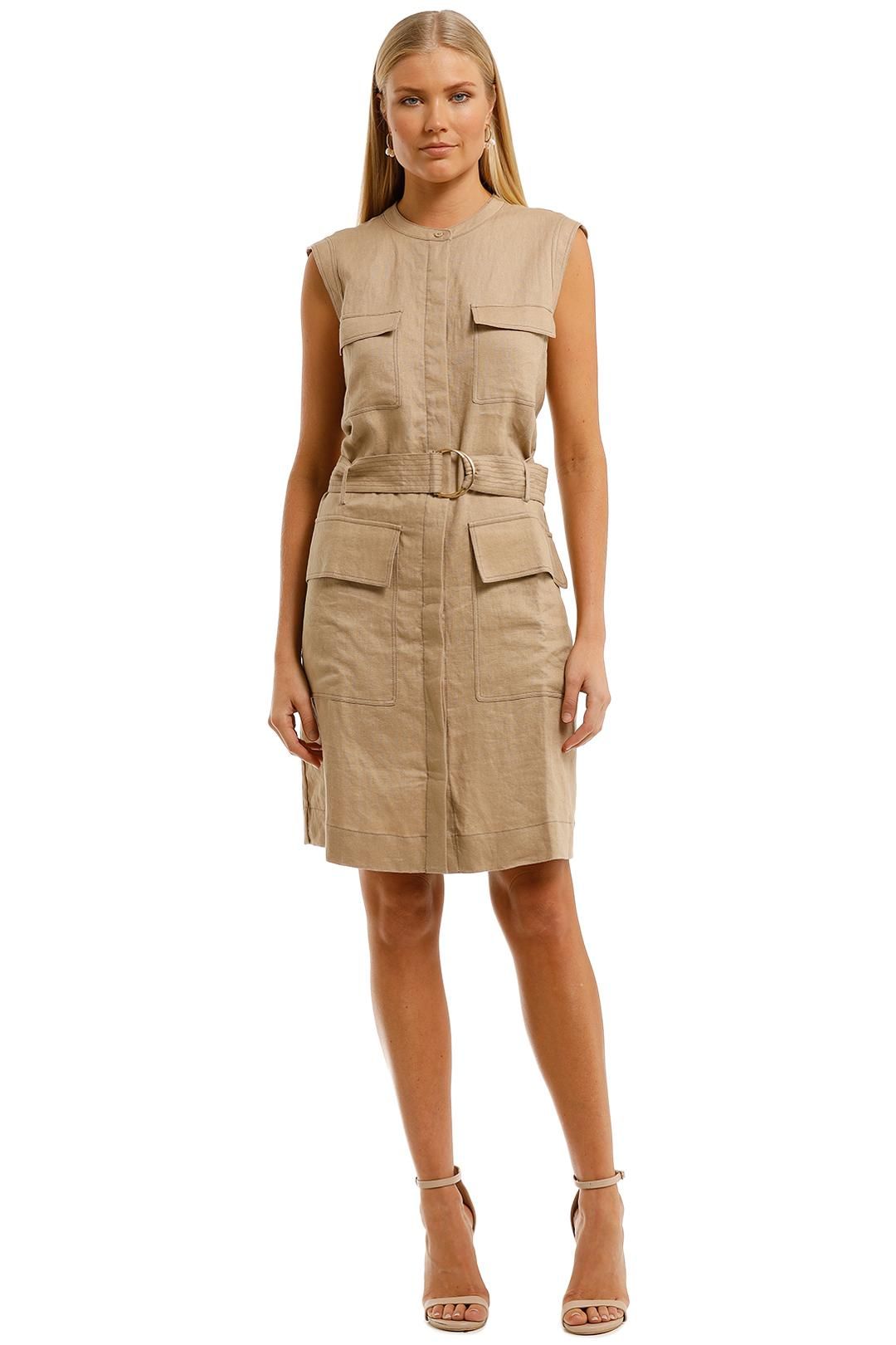 Witchery Utility Mini Dress Cappucino