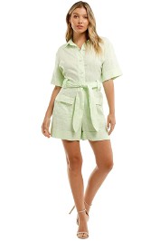 Witchery Utility Playsuit Lime Sorbet Belted