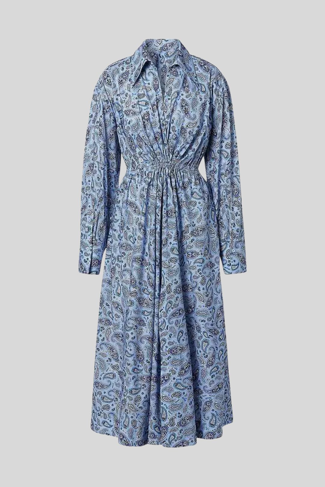 Buy Wo Paisley Print Cotton Midi Dress in Blue Scanlan Theodore