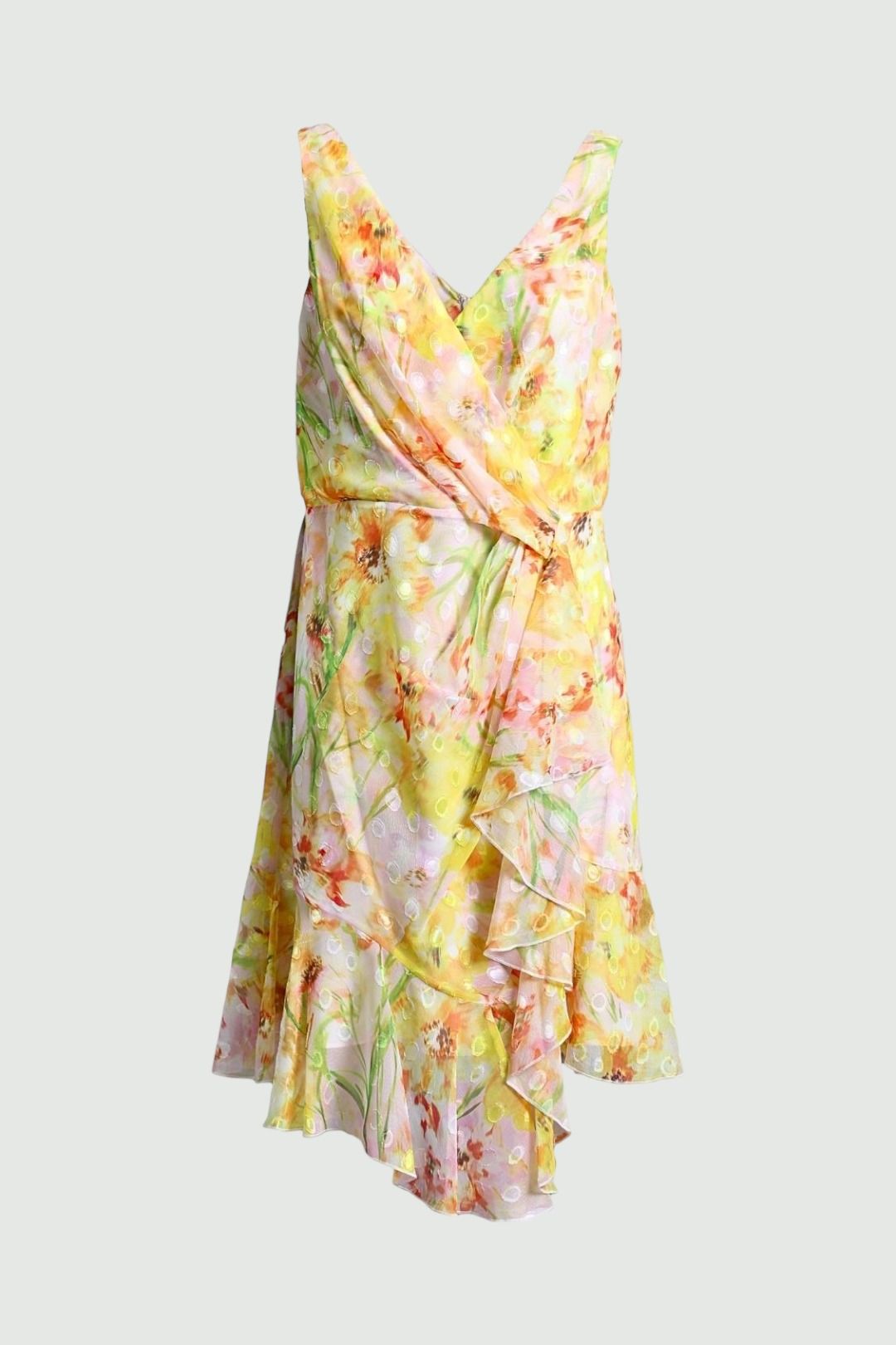 Marchesa notte floral embroidered flared dress sales