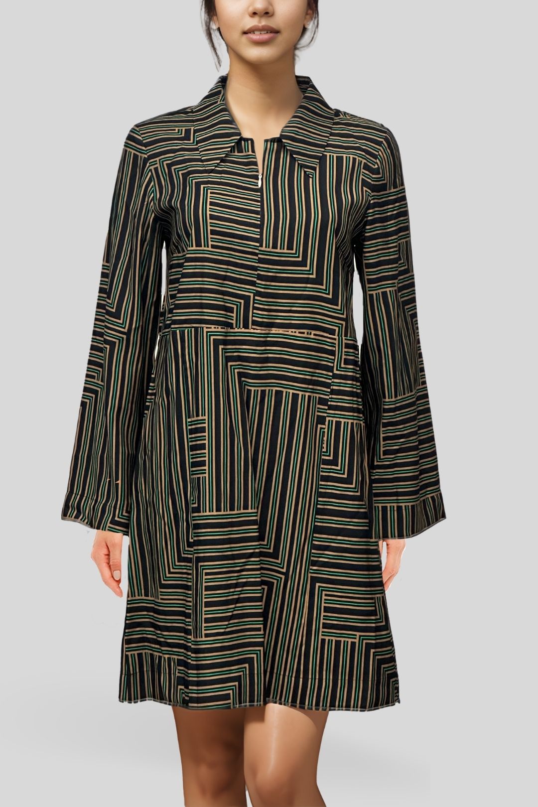 YAS Zip Geometric Dress