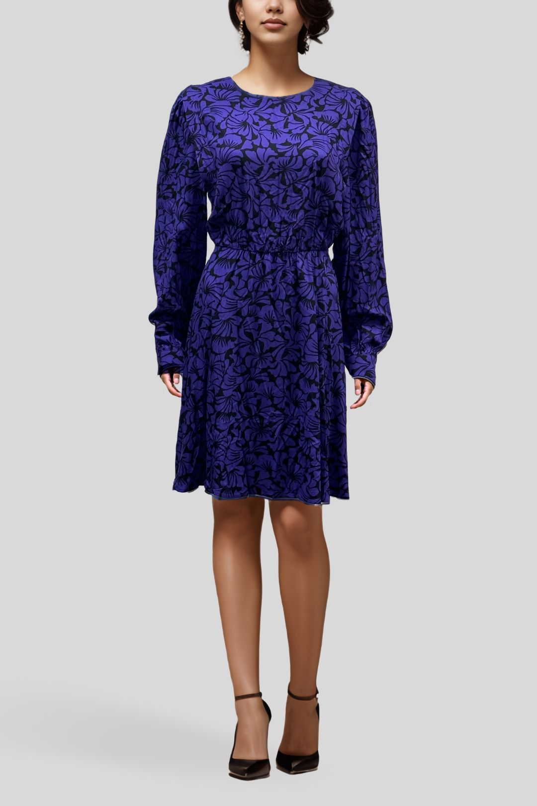 YAS Purple Abstract Mini Dress