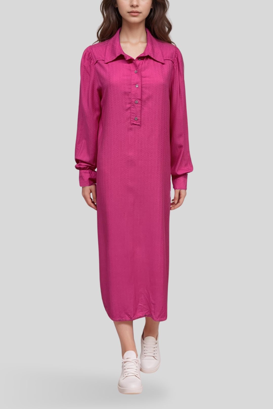 Y.A.S - Shirt Midi Dress in Violet